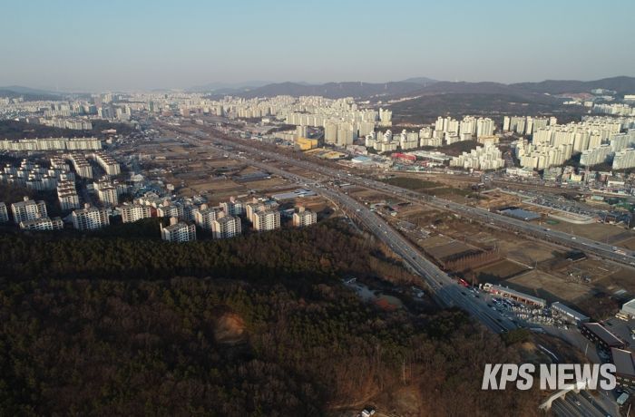 기흥구 보정동과 마북동 일원 경기용인플랫폼시티 사업 대상구역 전경