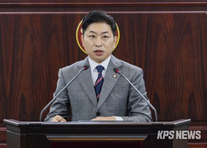 김종복 의원 5분 발언 모습