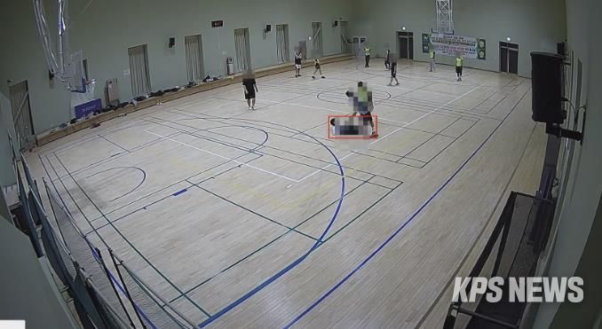 AI 영상분석을 통한 이용자 쓰러짐 탐지 화면