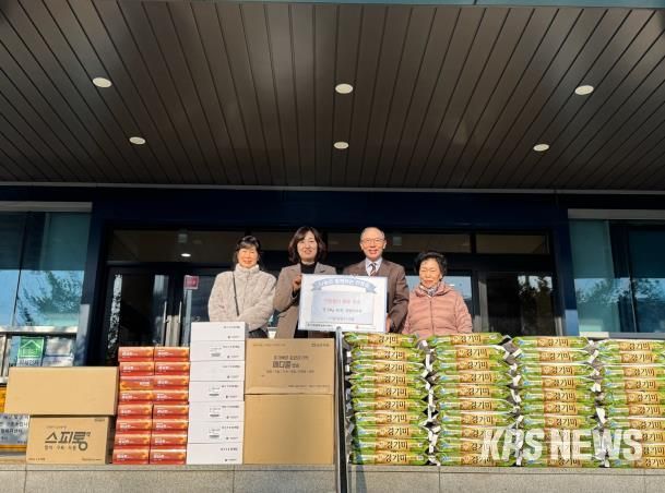 사랑의동산교회, 평택시 안중읍에 사랑의 이웃돕기 물품 후원